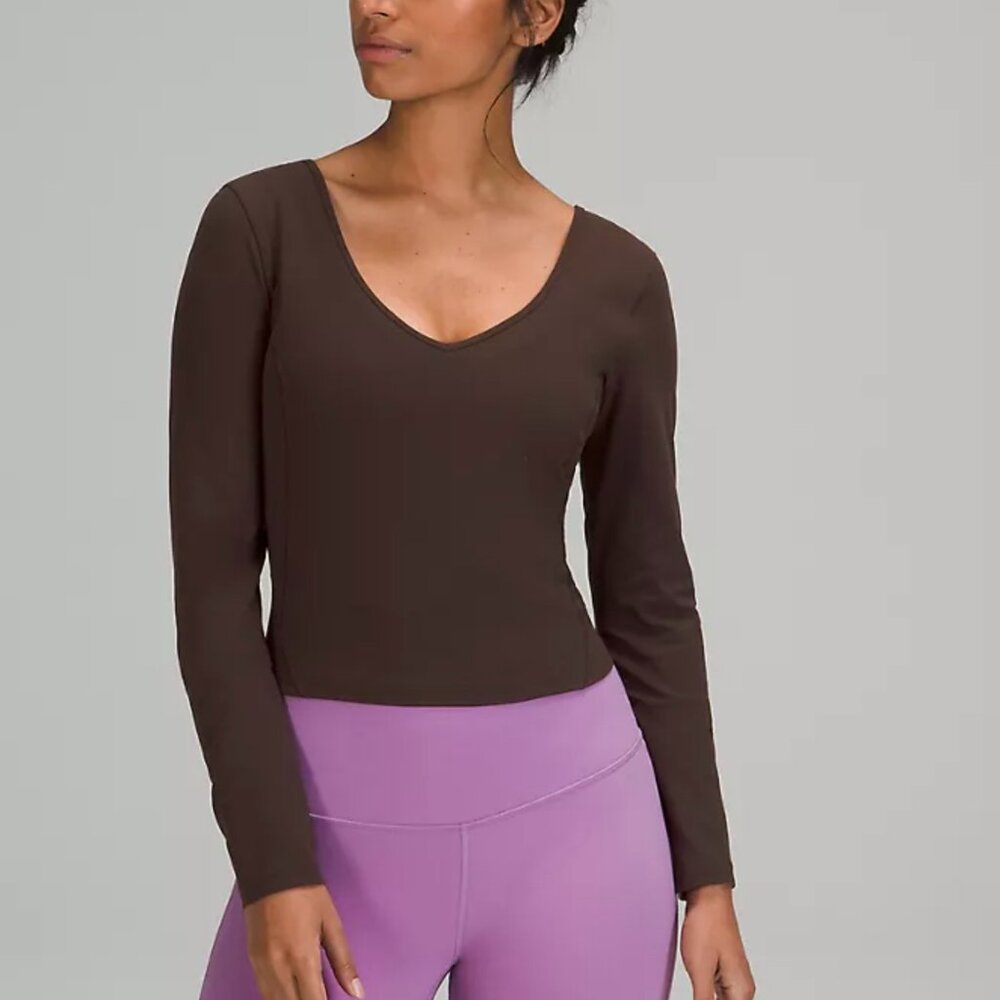 lululemon Align™ Long Sleeve Shirt in French Press sz 10